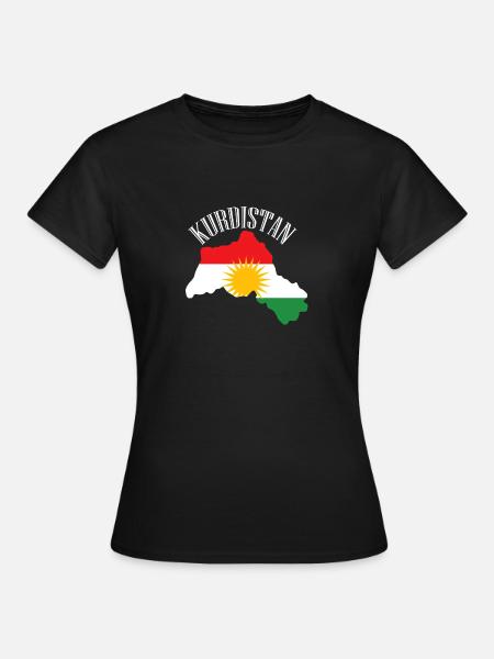 Kurdistan land Flagge - Frauen T-Shirt - Schwarz