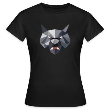 Wild Cat, Polygon, Wild Animal, Hiking, Nature, Soul - Women's T-Shirt - black - Front - AI Model Female 172 dark (172cm)