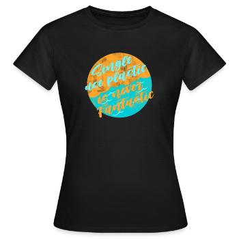 Évitez le plastique - T-shirt Femme - noir - Devant - AI Model Female 172 dark (172cm)