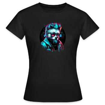Cyber panda - T-shirt Femme - noir - Devant - AI Model Female 172 dark (172cm)