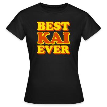 Funny gift with first name Kai - Women's T-Shirt - black - Front - AI Model Female 172 dark (172cm)