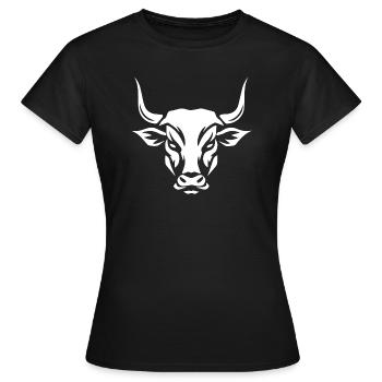Taureau Taureau - T-shirt Femme - noir - Devant - AI Model Female 172 dark (172cm)