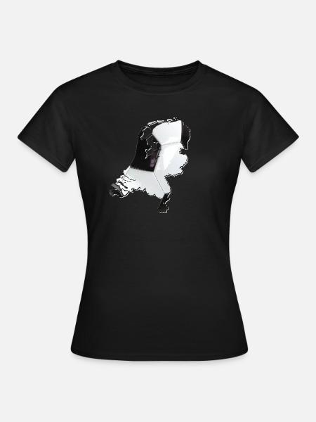 Niederlande | echter Fußball | Landkarte - Frauen T-Shirt - Schwarz