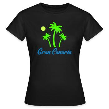 gran canaria - Frauen T-Shirt - Schwarz - Vorne - AI Model Female 172 dark (172cm)
