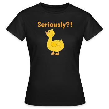 Caneton jaune - T-shirt Femme - noir - Devant - AI Model Female 172 dark (172cm)