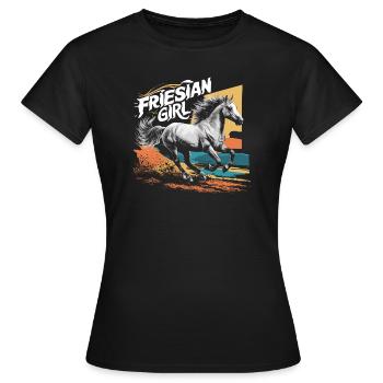 Frisonne – Fière de mes Frisonnes - T-shirt Femme - noir - Devant - AI Model Female 172 dark (172cm)