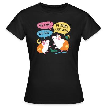 We Came We Saw We Pooped Everywhere - Women's T-Shirt - black - Front - AI Model Female 172 dark (172cm)