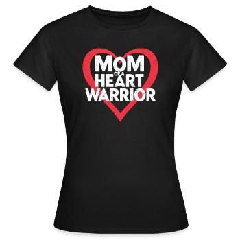 Herzkrieger Mama. Stolze Mama eines Herz-Kämpfers - Frauen T-Shirt - Schwarz - Vorne - AI Model Female 172 dark (172cm)