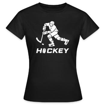 hockey - T-shirt Femme - noir - Devant - AI Model Female 172 dark (172cm)