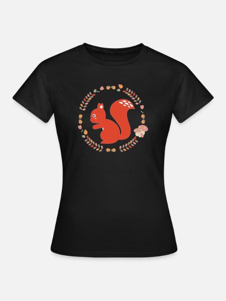 Eichhörnchen - Frauen T-Shirt - Schwarz