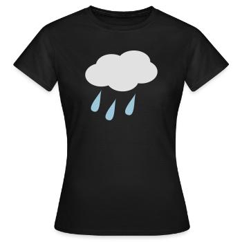 pluie - T-shirt Femme - noir - Devant - AI Model Female 172 dark (172cm)
