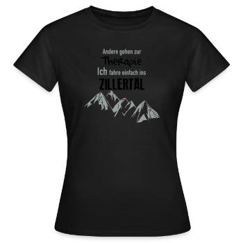 Therapie - Frauen T-Shirt - Schwarz - Vorne - AI Model Female 172 dark (172cm)
