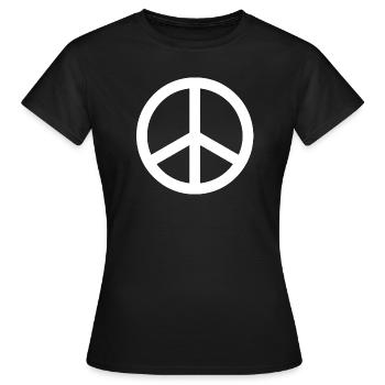 Peace - T-shirt Femme - noir - Devant - AI Model Female 172 dark (172cm)