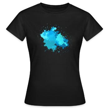 Watercolor Splash - Frauen T-Shirt - Schwarz - Vorne - AI Model Female 172 dark (172cm)