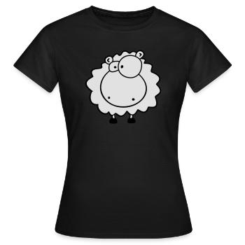 Kleines kuschel Schäfchen - Frauen T-Shirt - Schwarz - Vorne - AI Model Female 172 dark (172cm)