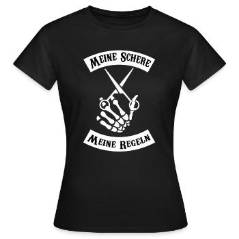 Salon de coiffure salon de coiffure salon de coiffure salon de coiffure cadeau - T-shirt Femme - noir - Devant - AI Model Female 172 dark (172cm)