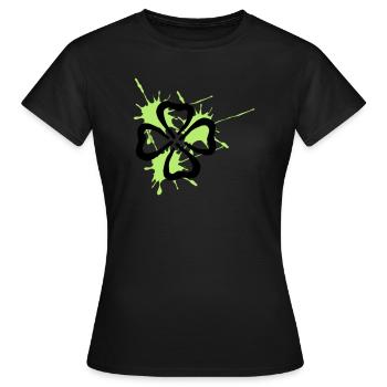 kleeblatt - Frauen T-Shirt - Schwarz - Vorne - AI Model Female 172 dark (172cm)