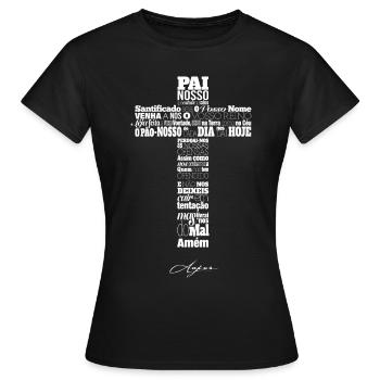 PAI NOSSO - Women's T-Shirt - black - Front - AI Model Female 172 dark (172cm)