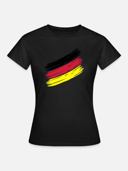 Nation Stripes - Design ur own! German Sample - Women's T-Shirt - black
