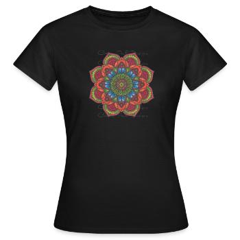 Mandala - T-shirt Femme - noir - Devant - AI Model Female 172 dark (172cm)