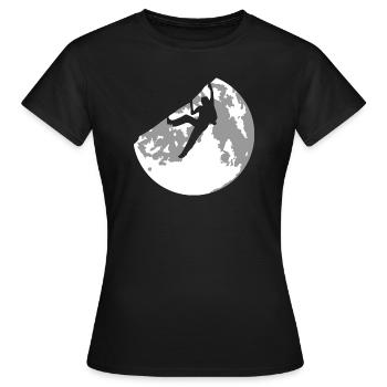 pleine lune et escalade - T-shirt Femme - noir - Devant - AI Model Female 172 dark (172cm)