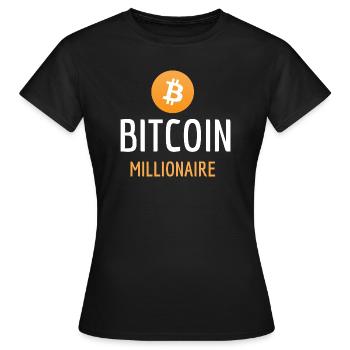 Bitcoin Millionaire - T-shirt Femme - noir - Devant - AI Model Female 172 dark (172cm)