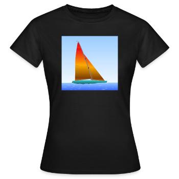 Segelschiff - Frauen T-Shirt - Schwarz - Vorne - AI Model Female 172 dark (172cm)