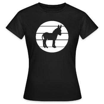 Donkey Esel - Women's T-Shirt - black - Front - AI Model Female 172 dark (172cm)