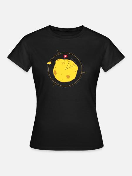 Cheese planet - Frauen T-Shirt - Schwarz