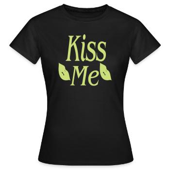 Embrasse-moi - T-shirt Femme - noir - Devant - AI Model Female 172 dark (172cm)