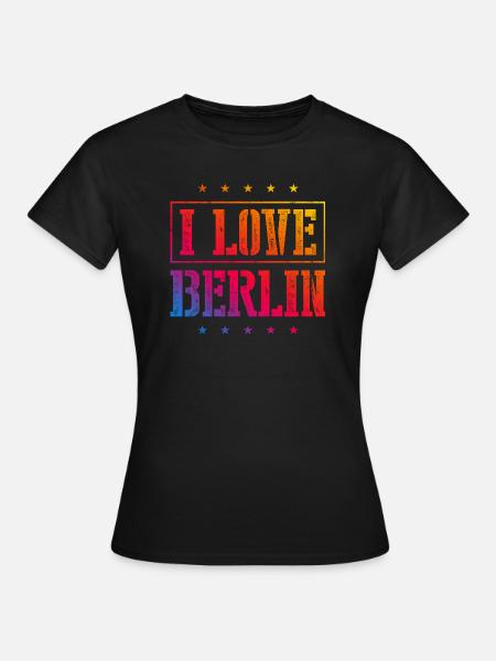 I Love Berlin - Frauen T-Shirt - Schwarz