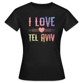 I Love Tel Aviv - Women's T-Shirt - black - Front - AI Model Female 172 dark (172cm)