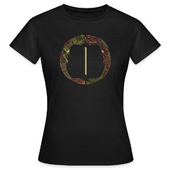Isa - T-shirt Femme - noir - Devant - AI Model Female 172 dark (172cm)