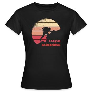 Extrem Geocaching - Frauen T-Shirt - Schwarz - Vorne - AI Model Female 172 dark (172cm)