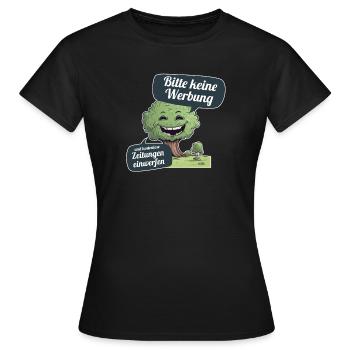 Bitte keine Werbung und kostenlosen Zeitungen - Frauen T-Shirt - Schwarz - Vorne - AI Model Female 172 dark (172cm)