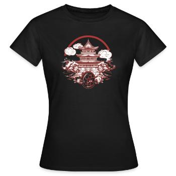 Folklore Chinois - T-shirt Femme - noir - Devant - AI Model Female 172 dark (172cm)