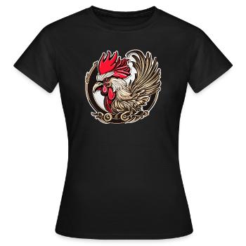 Coq de la chance - T-shirt Femme - noir - Devant - AI Model Female 172 dark (172cm)