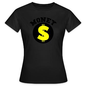Money - Women's T-Shirt - black - Front - AI Model Female 172 dark (172cm)