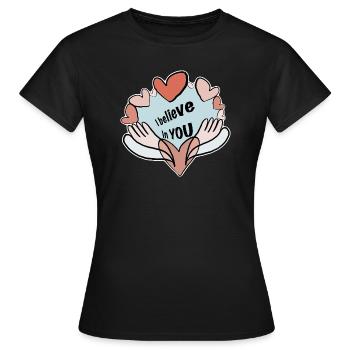 Croyez en vous - T-shirt Femme - noir - Devant - AI Model Female 172 dark (172cm)