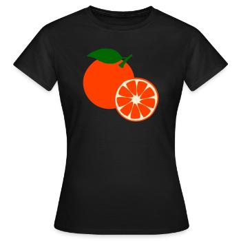 Orange fruit - Frauen T-Shirt - Schwarz - Vorne - AI Model Female 172 dark (172cm)