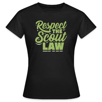 Respectez la loi scoute - T-shirt Femme - noir - Devant - AI Model Female 172 dark (172cm)