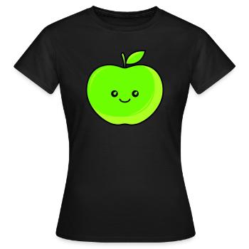 pomme - T-shirt Femme - noir - Devant - AI Model Female 172 dark (172cm)