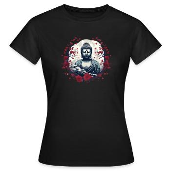 Buddha-Statue - Frauen T-Shirt - Schwarz - Vorne - AI Model Female 172 dark (172cm)