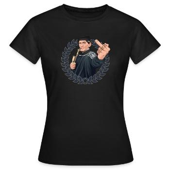Rieser Grantler // Illustration - Frauen T-Shirt - Schwarz - Vorne - AI Model Female 172 dark (172cm)