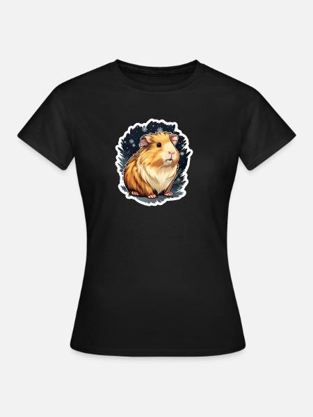 Wintermeerschweinchen - Frauen T-Shirt - Schwarz