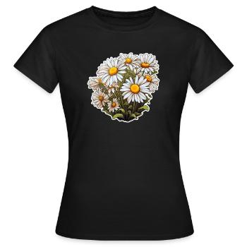 Pâquerette - T-shirt Femme - noir - Devant - AI Model Female 172 dark (172cm)