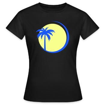 palmier - T-shirt Femme - noir - Devant - AI Model Female 172 dark (172cm)