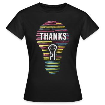 Erfolgreich Projekt Danksagung Danke - Frauen T-Shirt - Schwarz - Vorne - AI Model Female 172 dark (172cm)