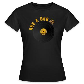 Roots Dub Reggae - Women's T-Shirt - black - Front - AI Model Female 172 dark (172cm)