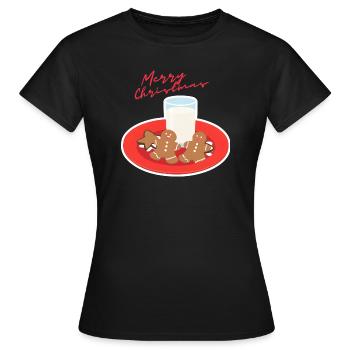 Nikolaus - Frauen T-Shirt - Schwarz - Vorne - AI Model Female 172 dark (172cm)